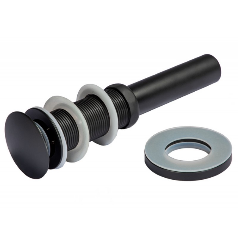 1 5/8" Umbrella Pop Up Drain and Mounting Ring - Matte Black