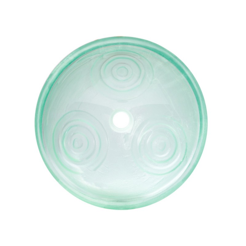 Clear Swirls Glass Vessel Sink