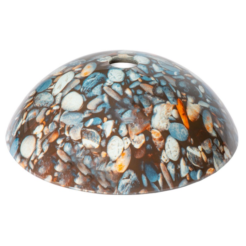 14" Natural Pebble Pattern Glass Vessel Sink