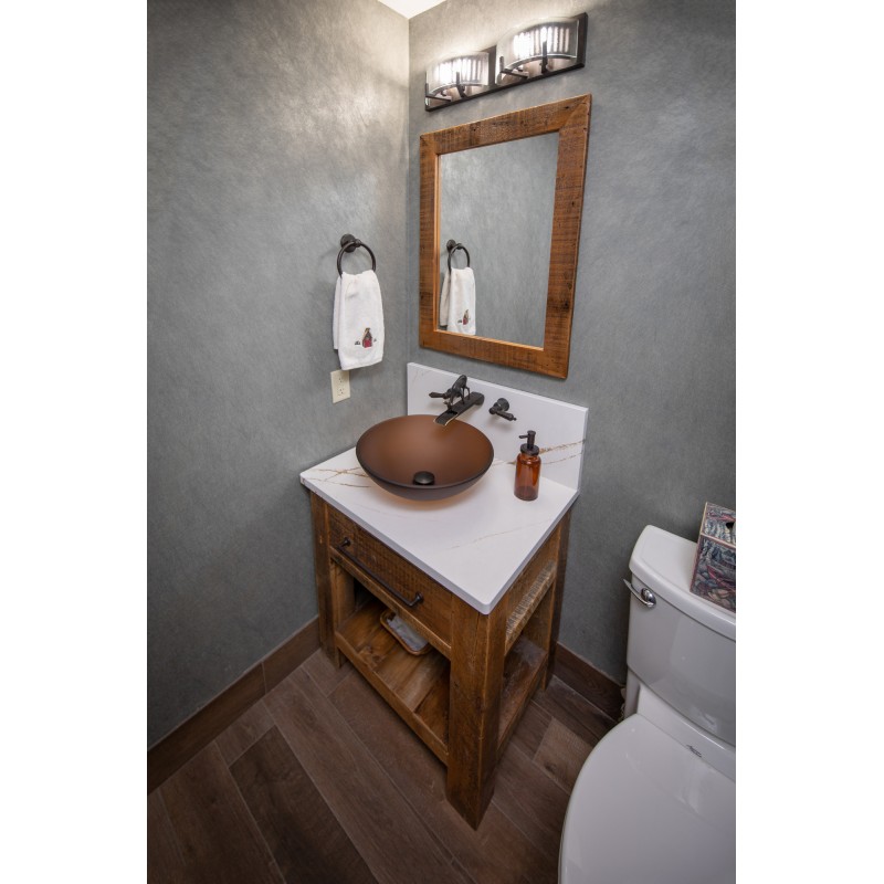 Brown Frosted Glass Vessel Sink Bowl