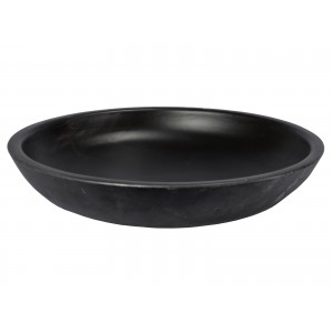 17-in Concrete Shallow Round Vessel Sink - Charcoa...