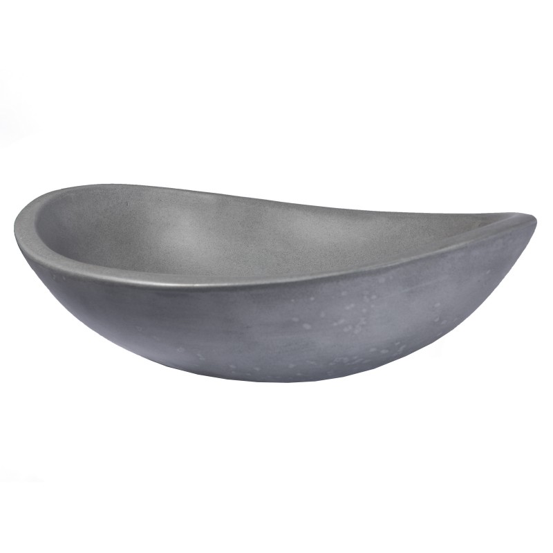 Concrete Canoe Vessel Sink - Dark Gray