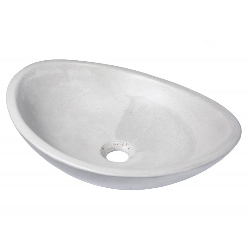Concrete Canoe Vessel Sink - Light Gray