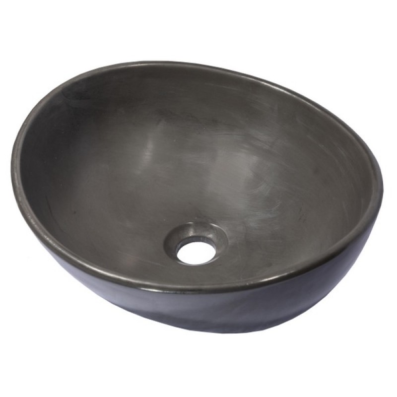 Oval Concrete Vessel Sink - Charcoal