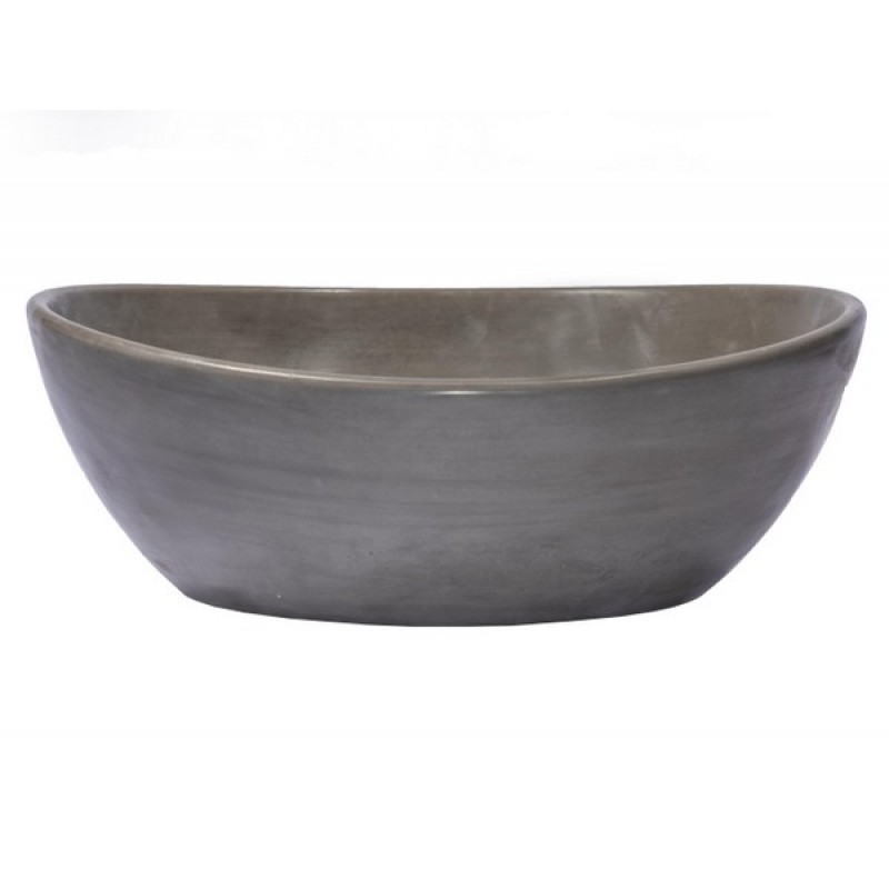 Oval Concrete Vessel Sink - Dark Gray