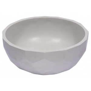 Round Concrete Vessel Sink with Hexagon Patterned ...