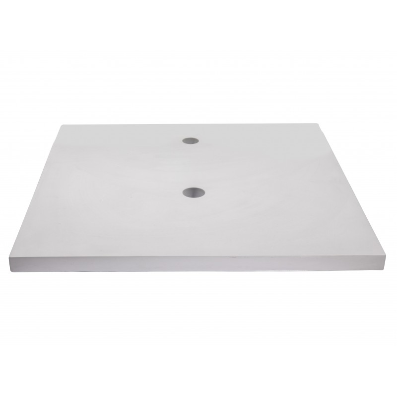 25-in x 22-in Concrete Counter Top with Backsplash - Light Gray