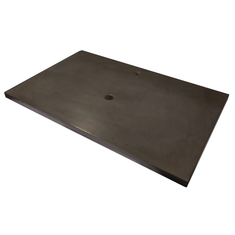 37-in x 22-in Concrete Counter Top with Backsplash - Charcoal