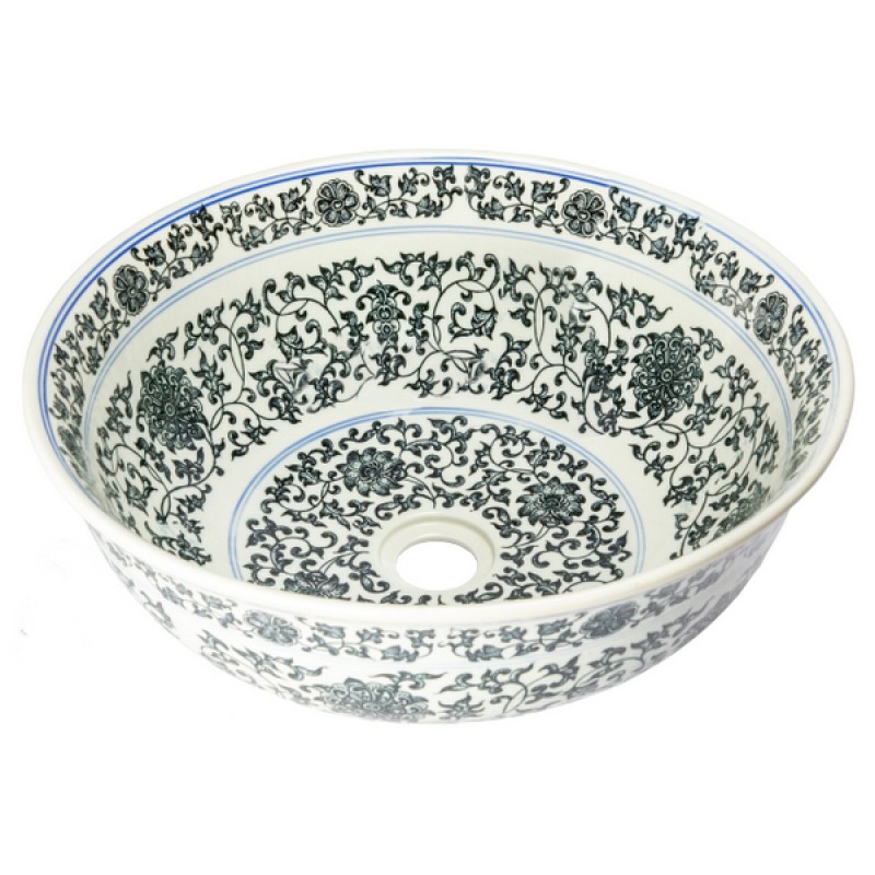 Multi-Color Ming Dynasty Decorative Porcelain Sink