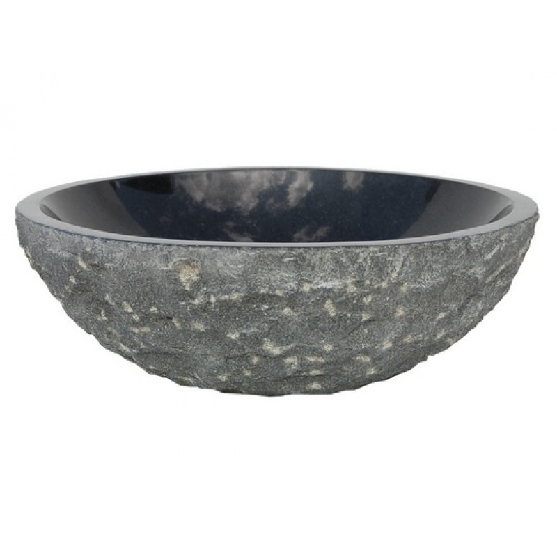 EB_S001 Special Order Round Stone Sink Rough Exterior - Various Material Options