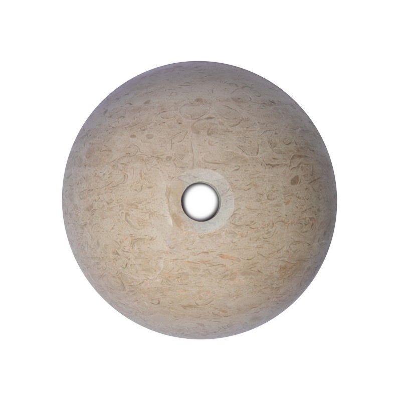 Small Vessel Sink Bowl - Polished Penny Grey Marble