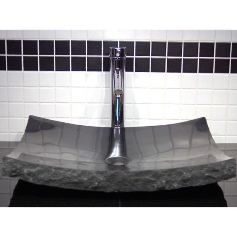 Large Black Granite Zen Sink