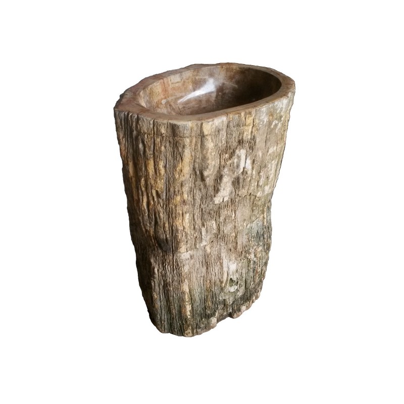 Natural Stone Pedestal Sink - Petrified Wood