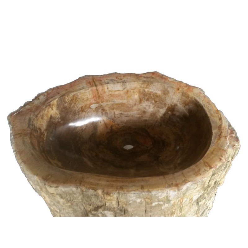 Natural Stone Pedestal Sink - Petrified Wood