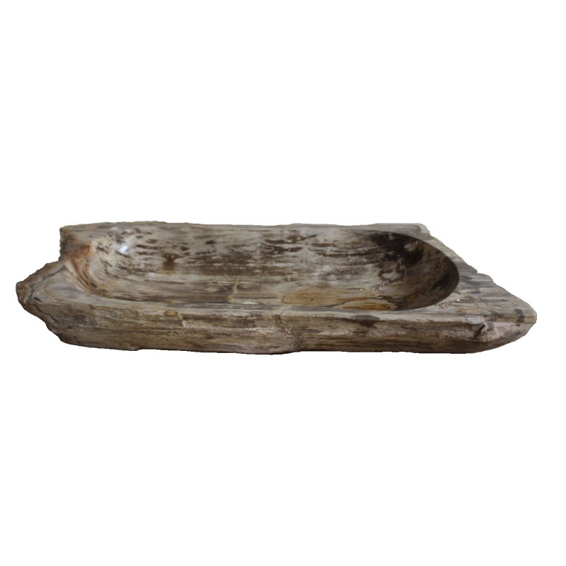 Natural Stone Trough Vessel Sink - Petrified Wood