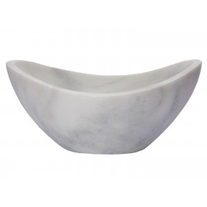 Small Canoe Vessel Sink - White Marble