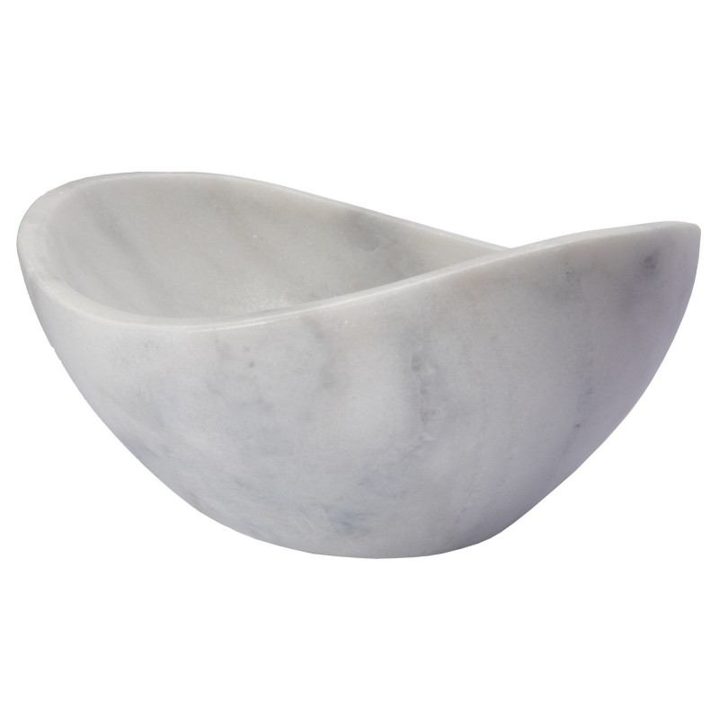 Small Canoe Vessel Sink - White Marble