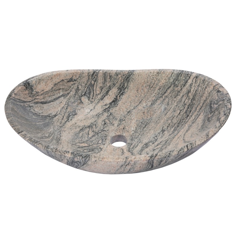 Stone Canoe Sink - Polished Juparana Granite