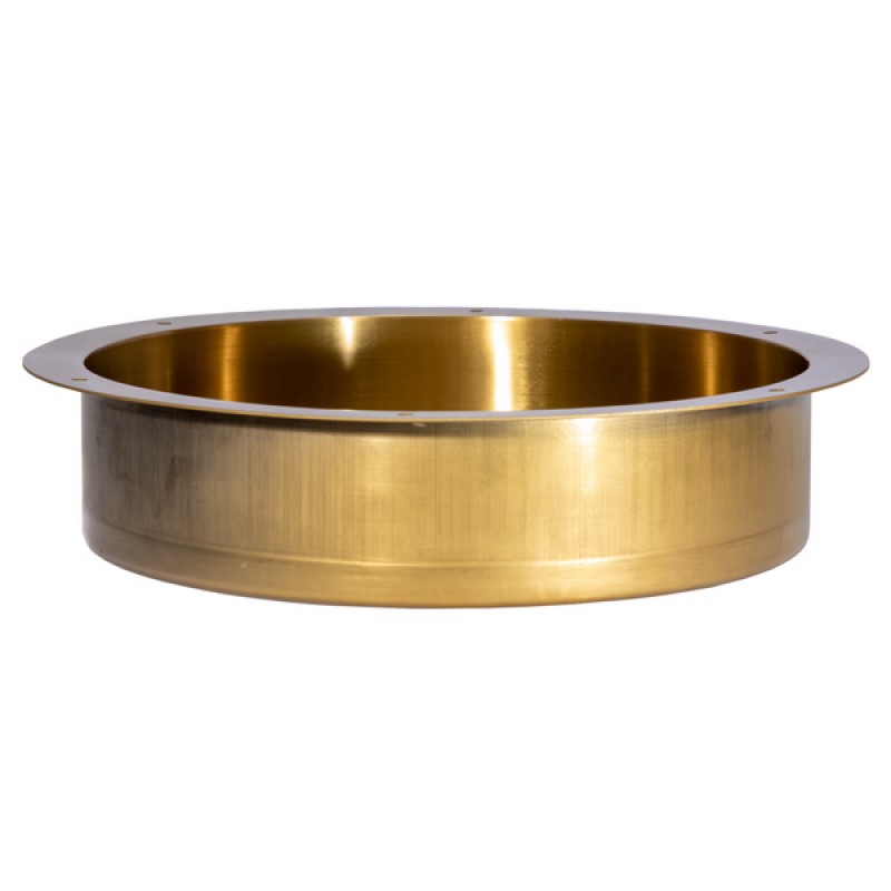 Round 15-in Stainless Steel Undermount Sink in Gold with Drain