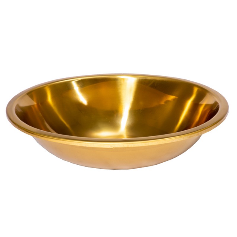 Oval 17.5 x 14-in Stainless Steel Drop-In Sink in Gold with Drain