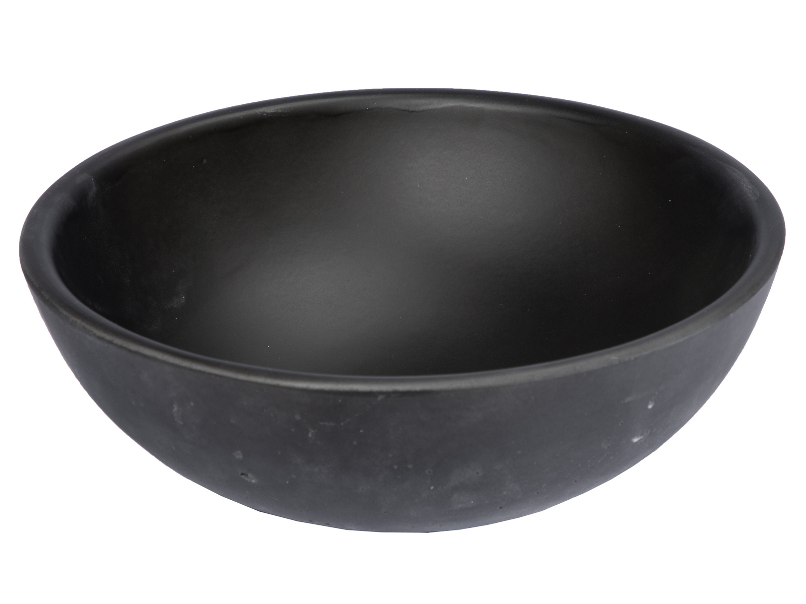 -14-in Small Concrete Round Vessel Sink - Charcoal